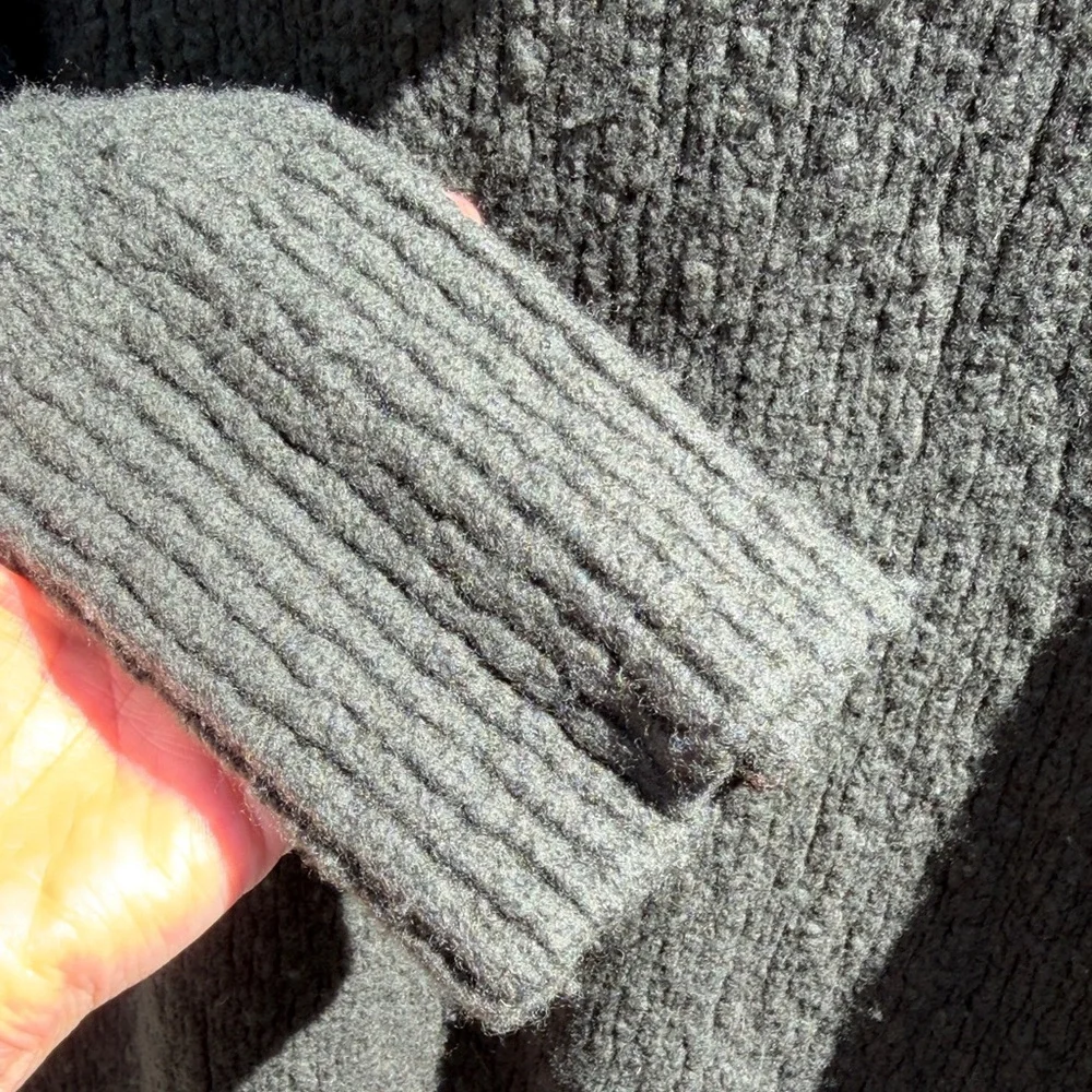 Vince Wool Blend Pullover Mock Neck Hunter Sweater, Size: M